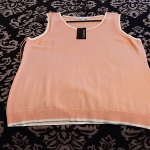 Kim Rogers Peach Sleeveless Top